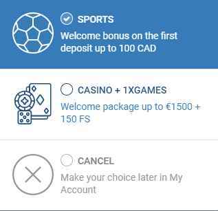 1xbet registreringsbonus